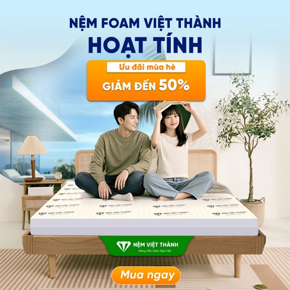 Mua nệm 2 người nằm chất lượng tại Nệm Việt Thành