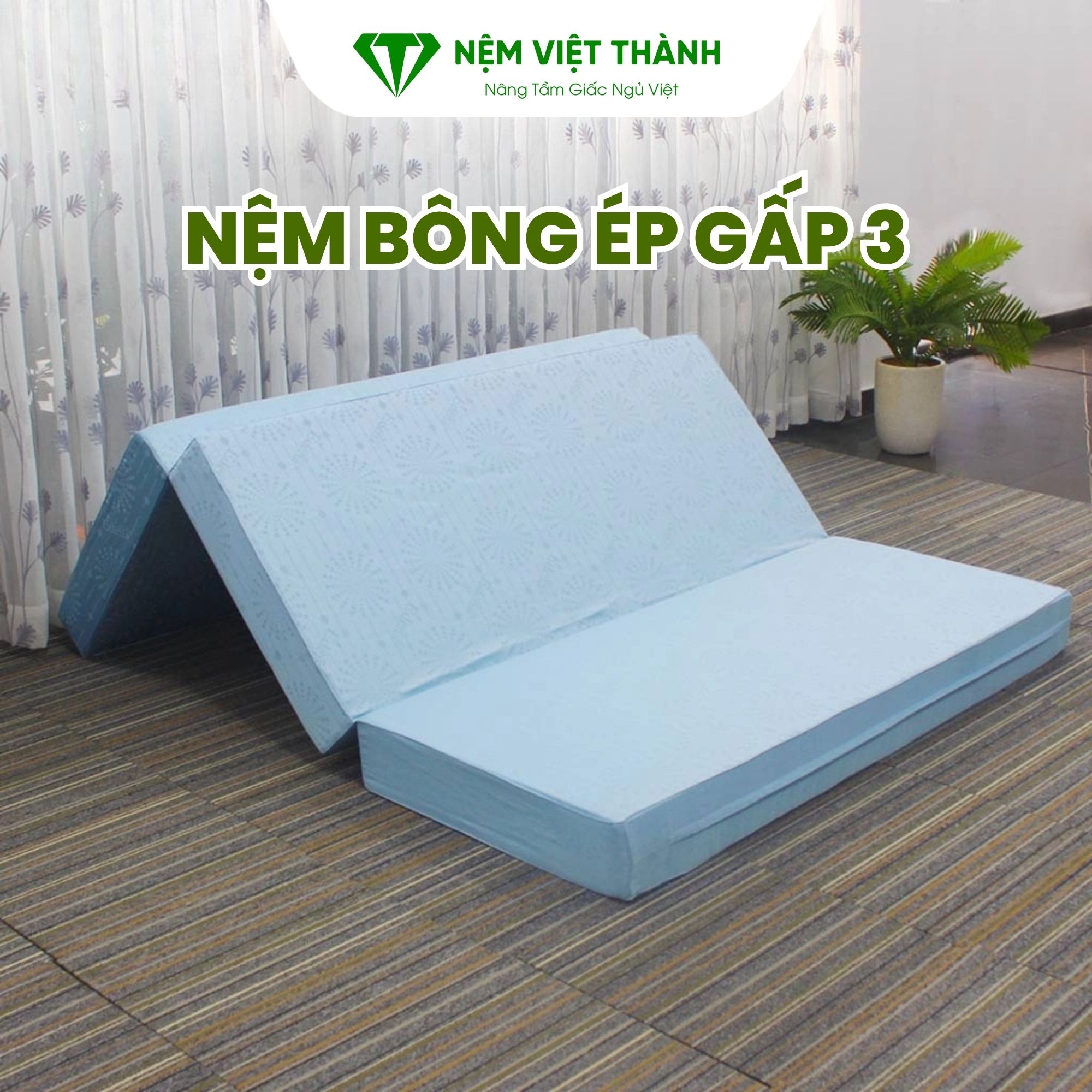 Nệm bông ép gấp 3