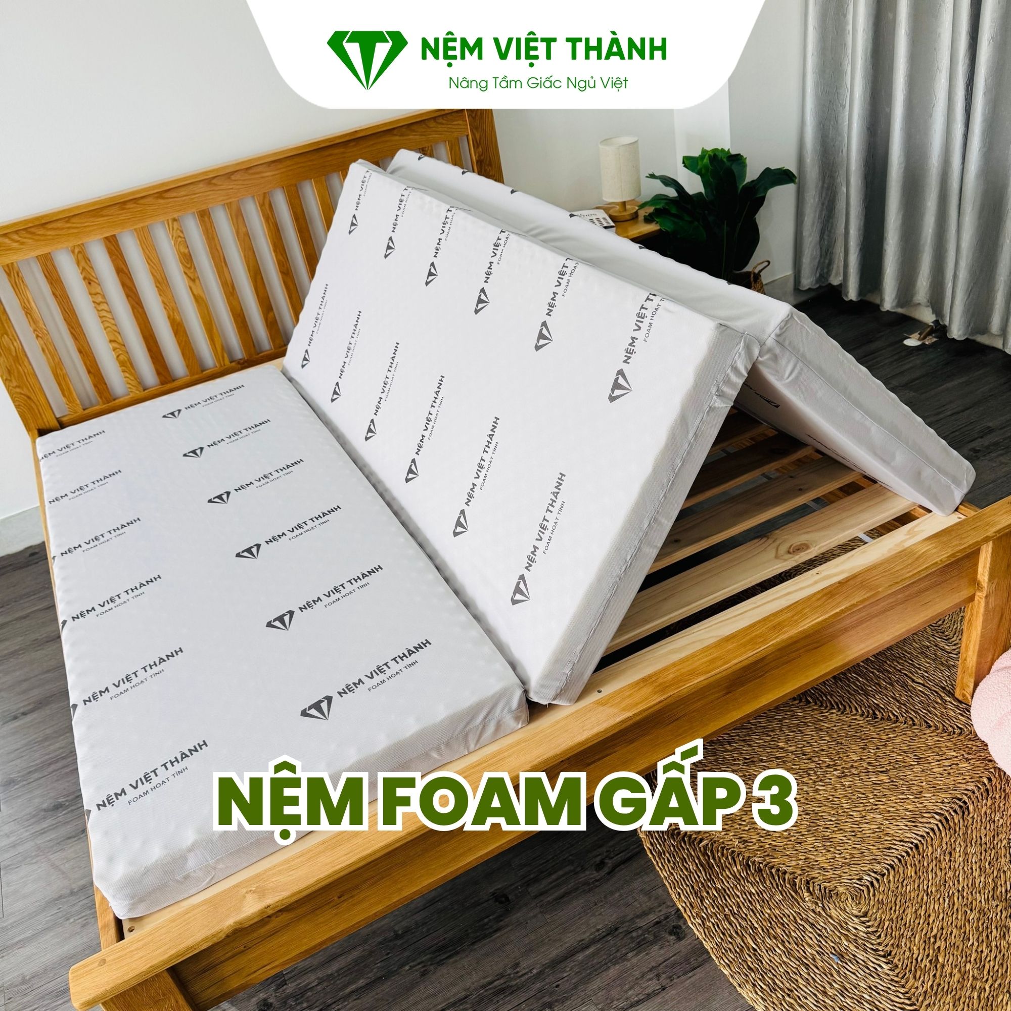 Nệm foam gấp 3