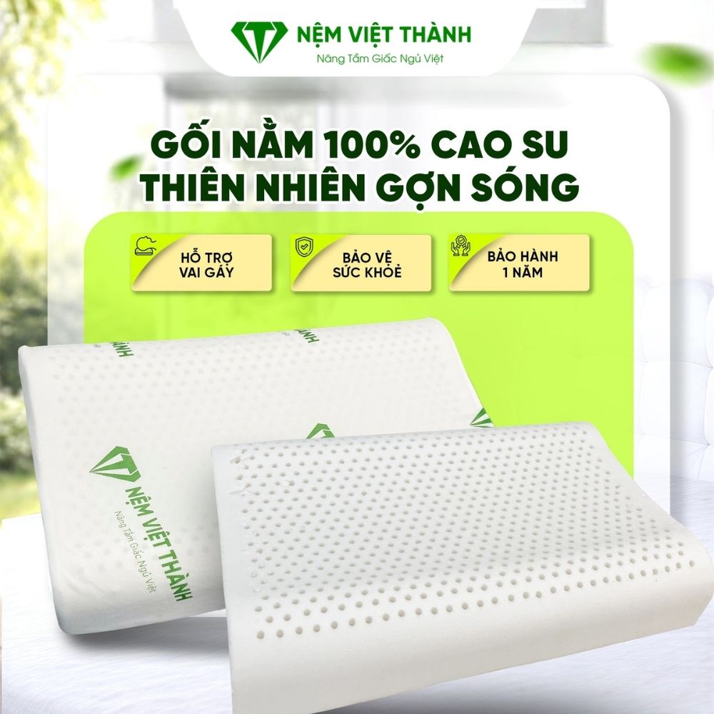 Gối cao su thiên nhiên Việt Thành hỗ trợ vai gáy khi nằm