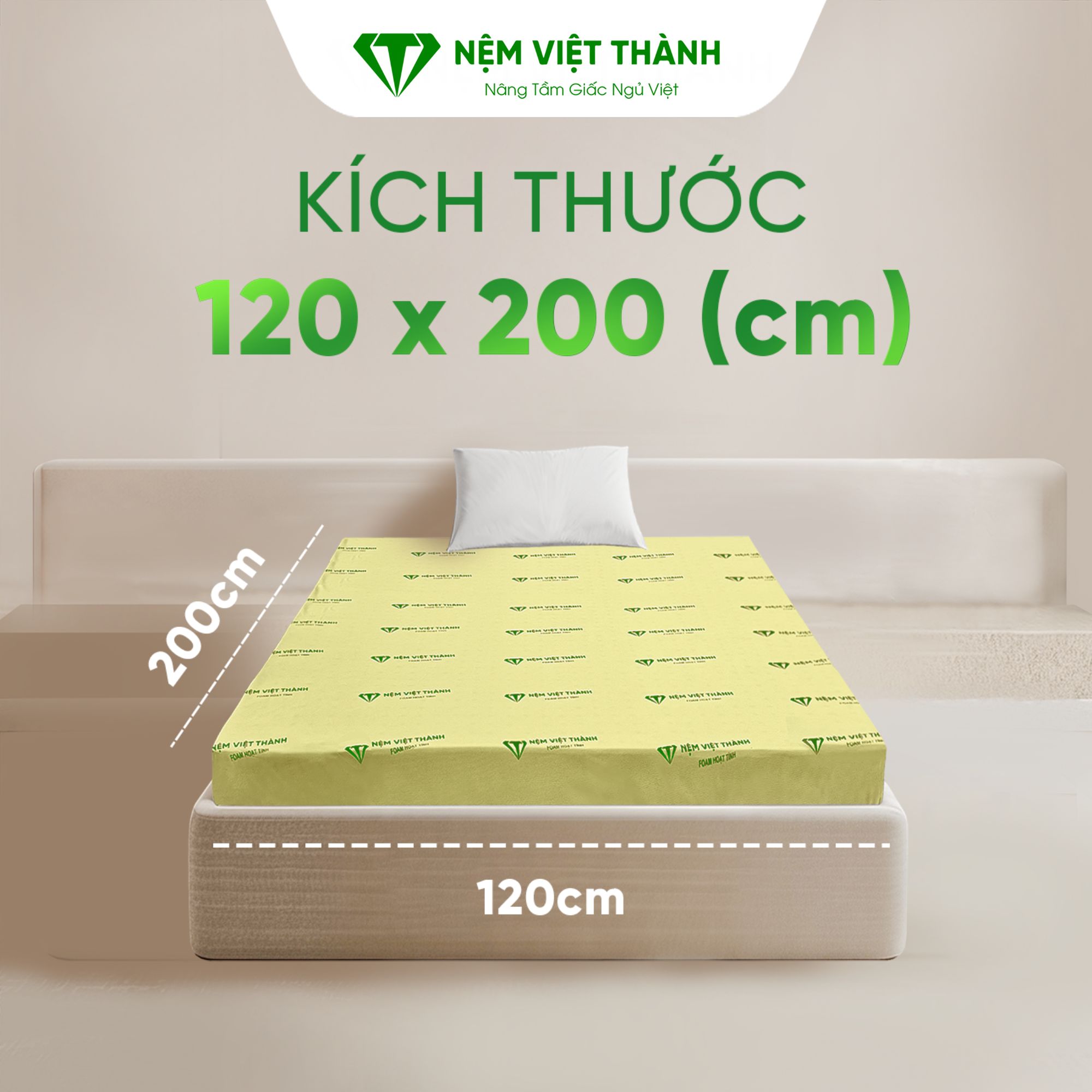 Nệm 1m2 x 2m