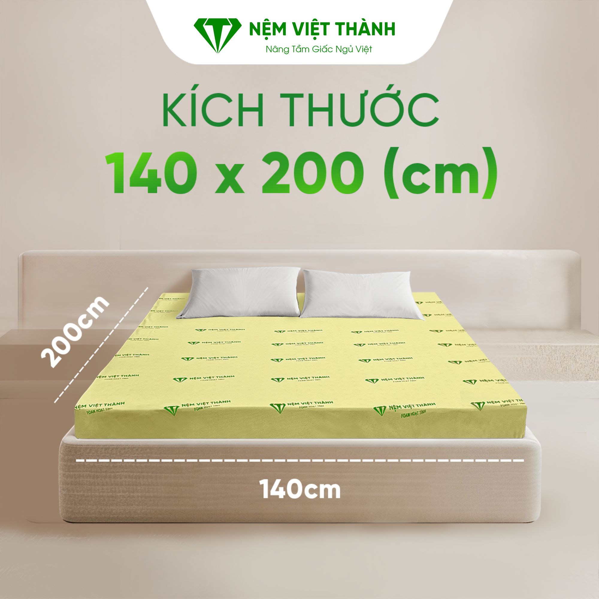 Nệm 1m4 x 2m