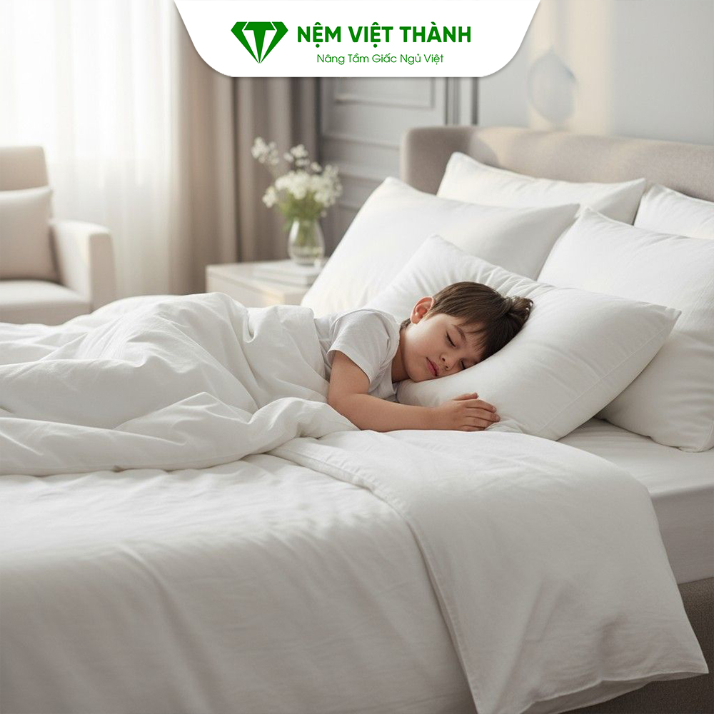 Nệm foam latex phù hợp với gia đình có trẻ nhỏ