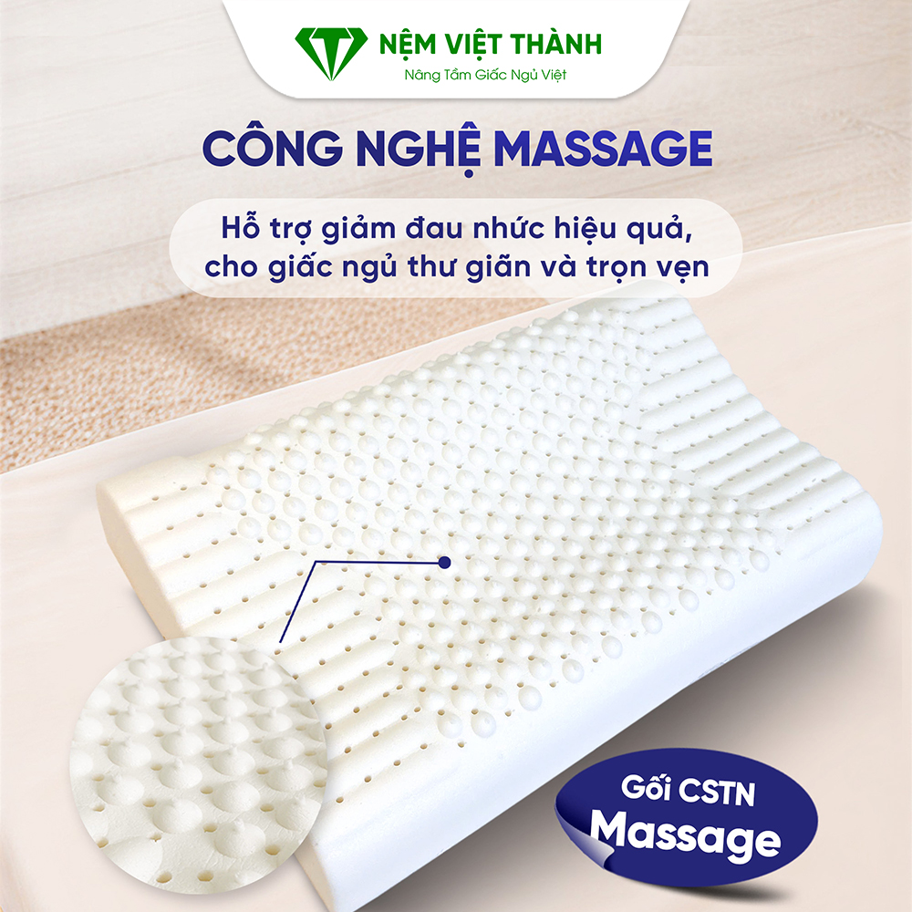 Gối nằm cao su thiên nhiên massage Việt Thành