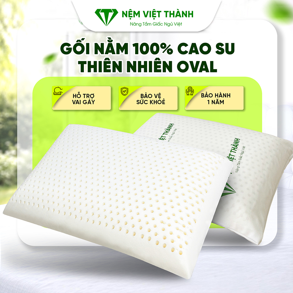 Gối nằm cao su thiên nhiên oval Việt Thành