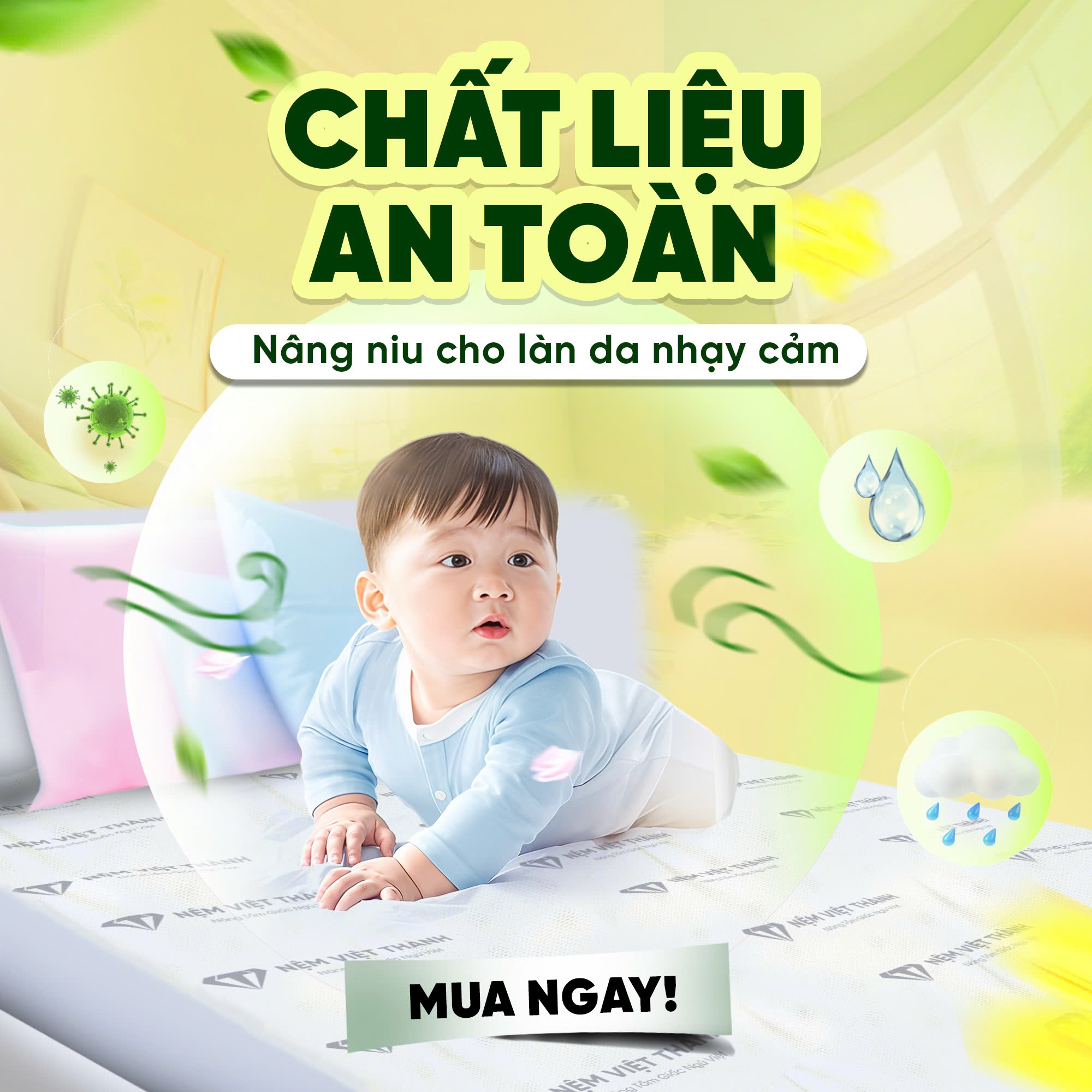 Chất liệu nệm foam an toàn cho mọi loại da