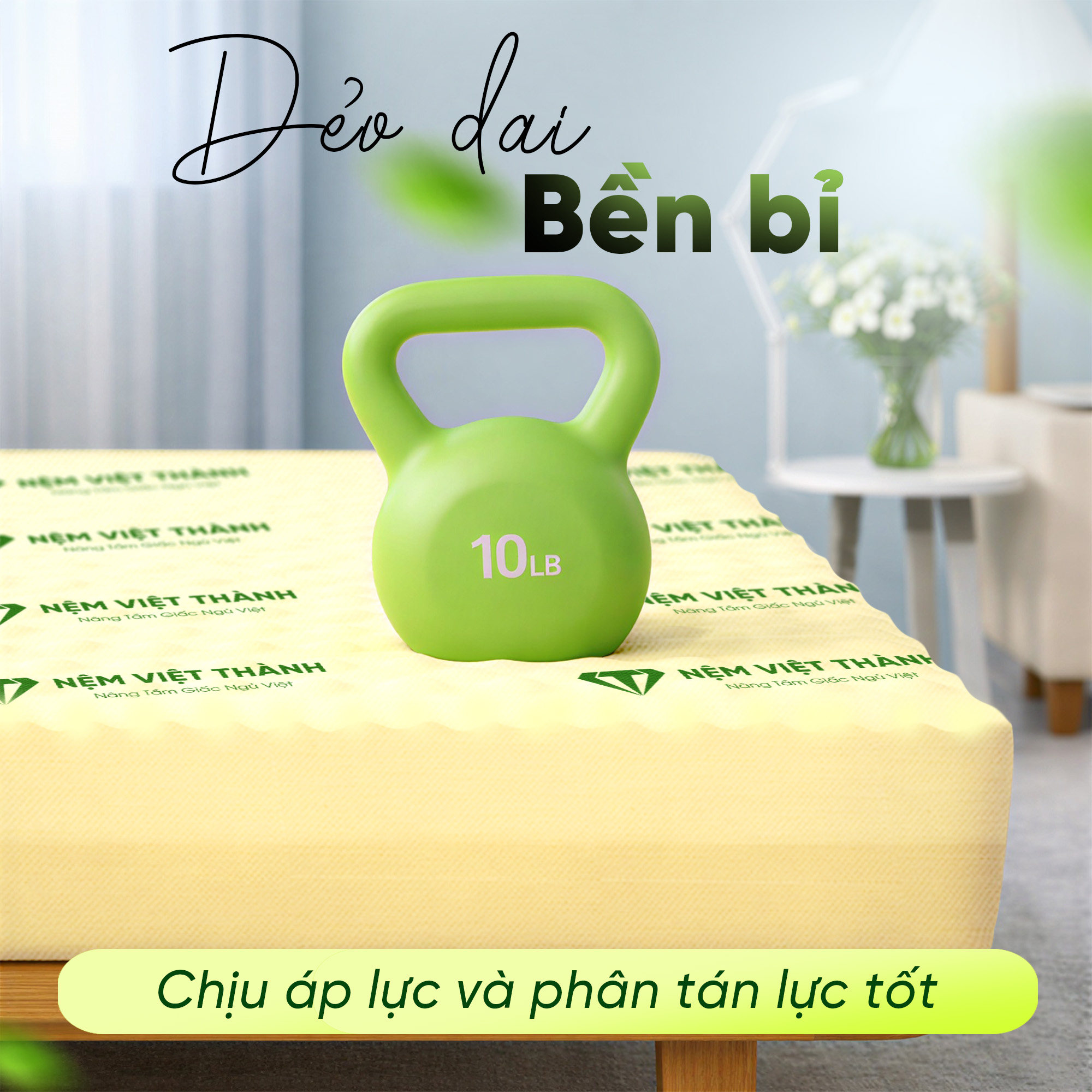 Nệm foam cao cấp với độ bền lâu dài theo thời gian