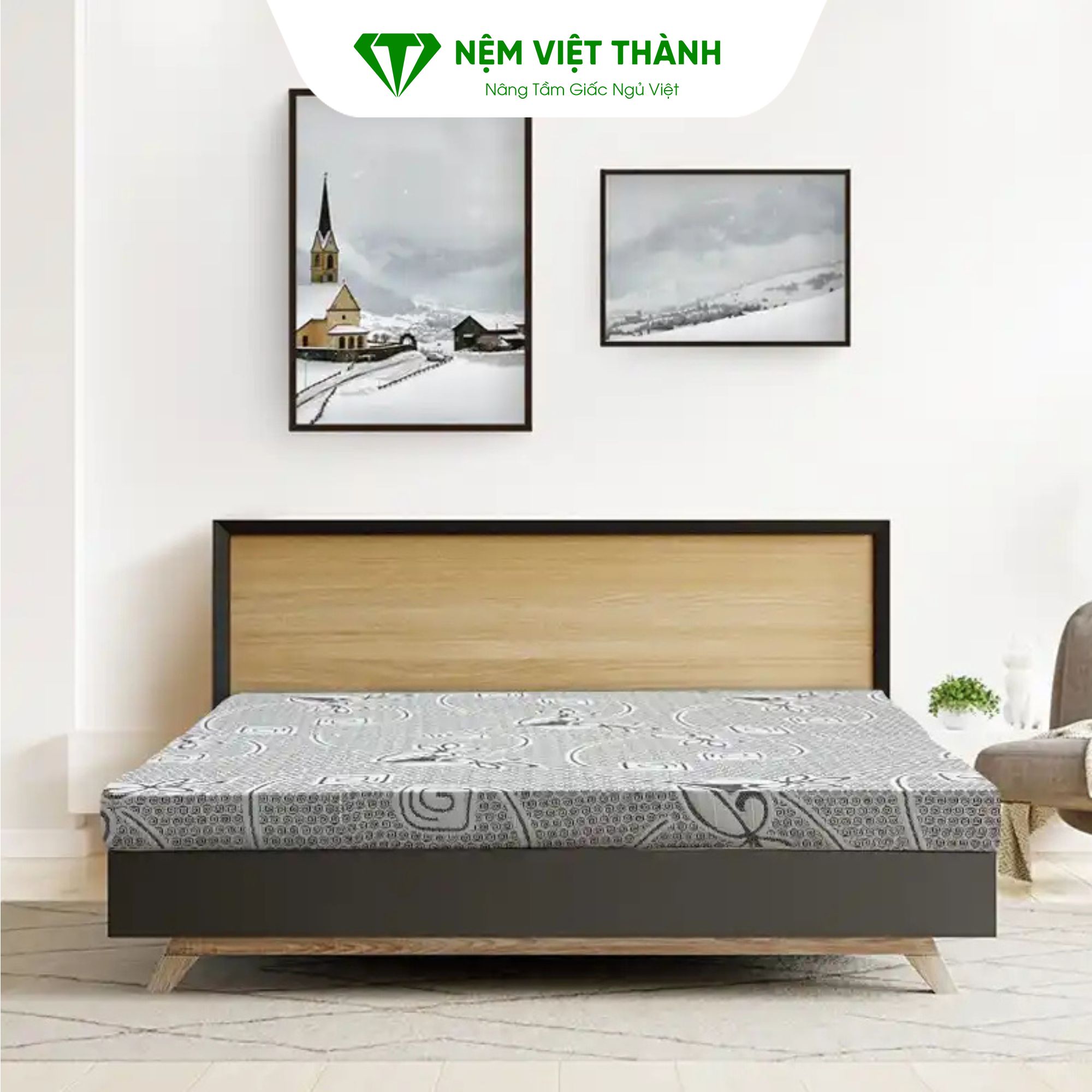 Hình ảnh nệm bông ép độ cứng ổn định khi so sánh nệm foam và nệm bông ép