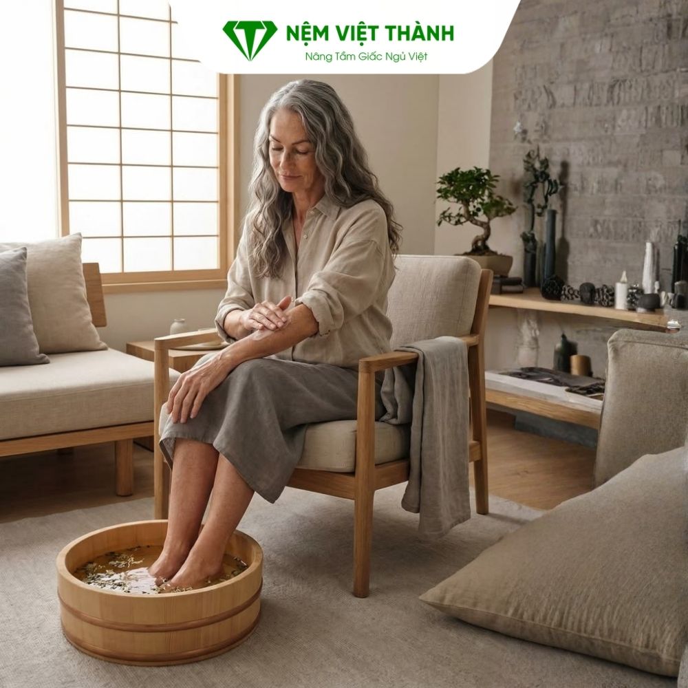 Ngâm chân giúp cải thiện giấc ngủ của người già