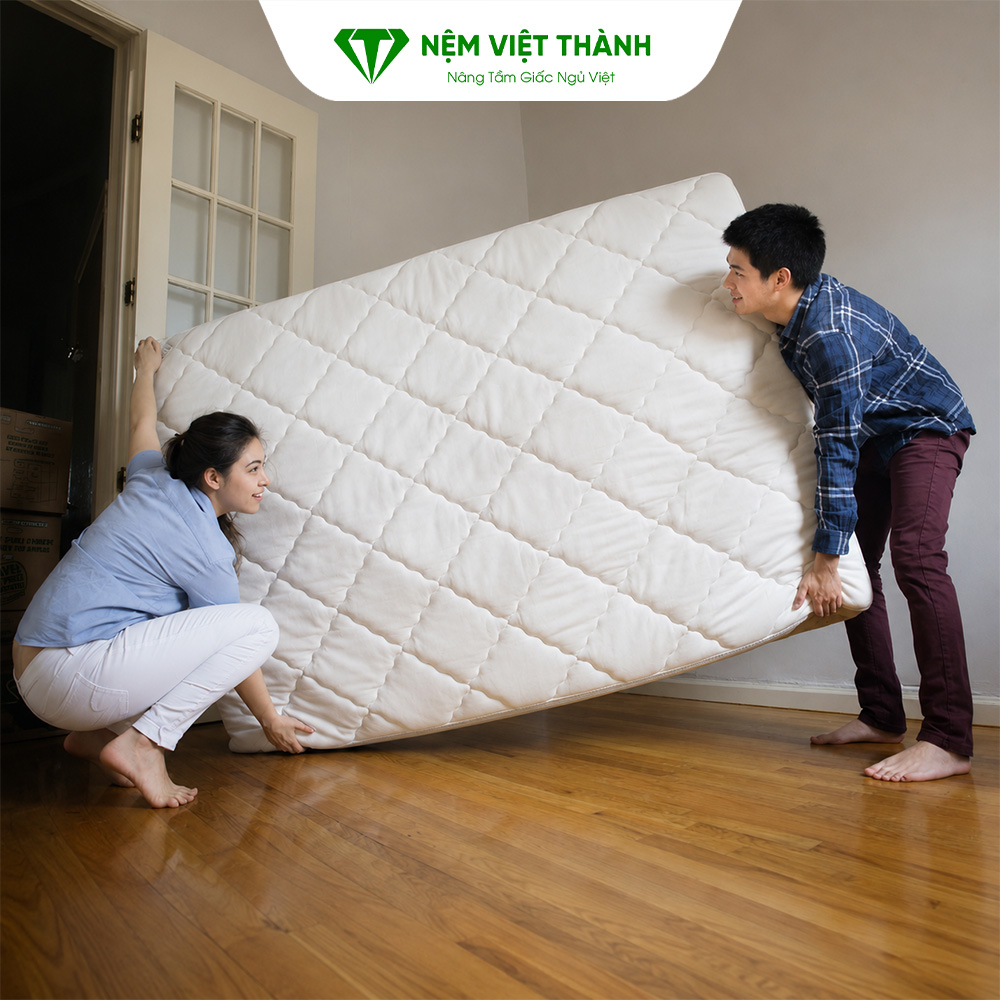 Cách khắc phục nệm bị lún hiệu quả là thường xuyên xoay trở mặt nệm
