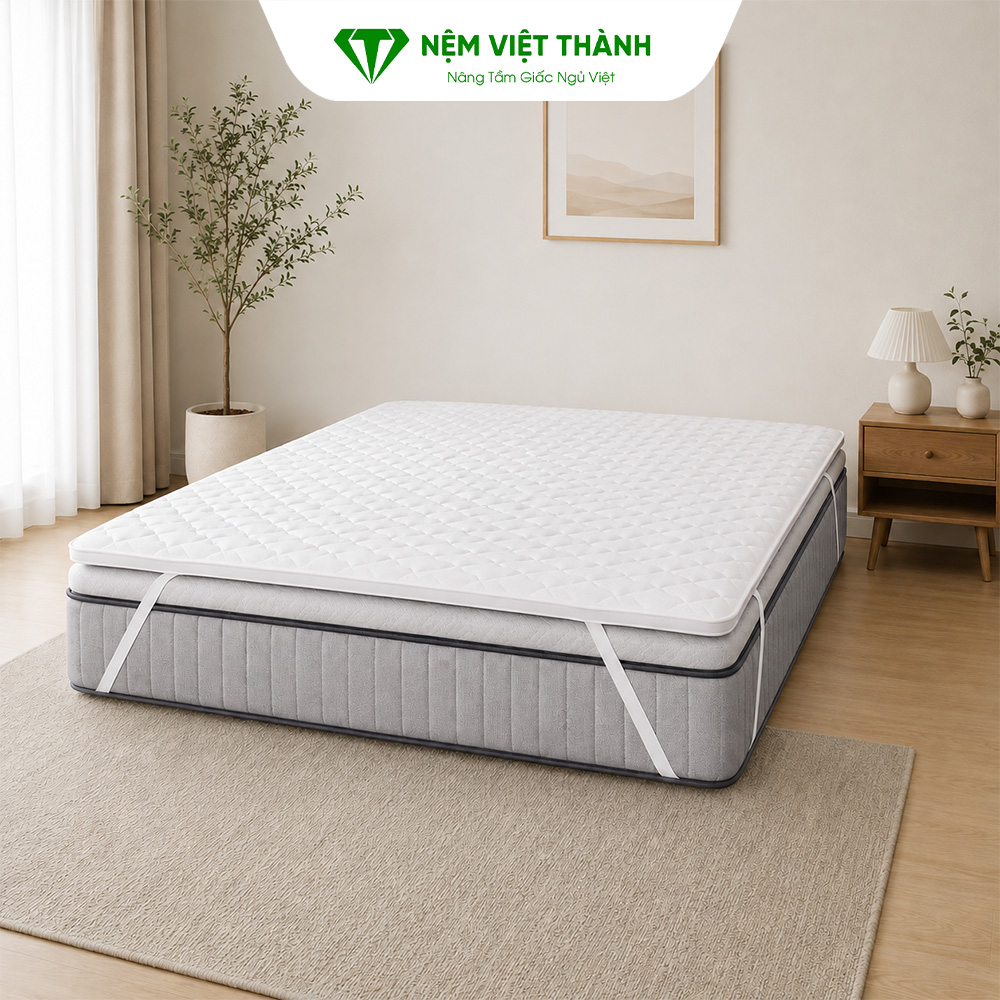 Sử dụng topper nệm để cải thiện tình trạng nệm bị lún