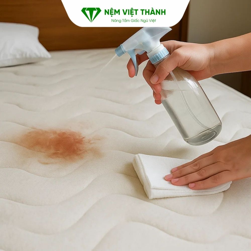 Chuẩn bị dụng cụ vệ sinh nệm đầy đủ Chuẩn bị dụng cụ vệ sinh nệm đầy đủ