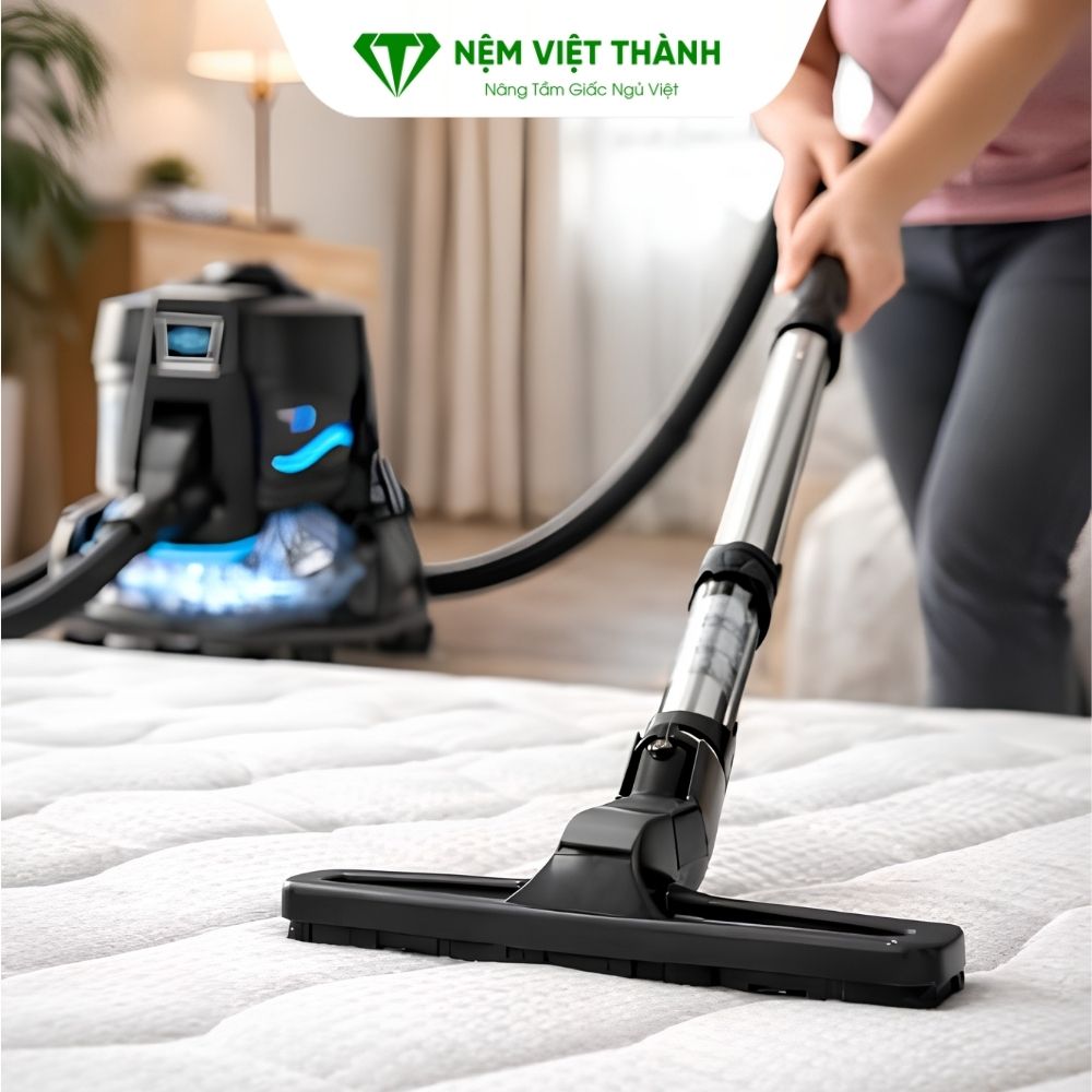 Cách vệ sinh nệm tại nhà đơn giản bằng cách sử dụng máy hút bụi Cách vệ sinh nệm tại nhà đơn giản bằng cách sử dụng máy hút bụi