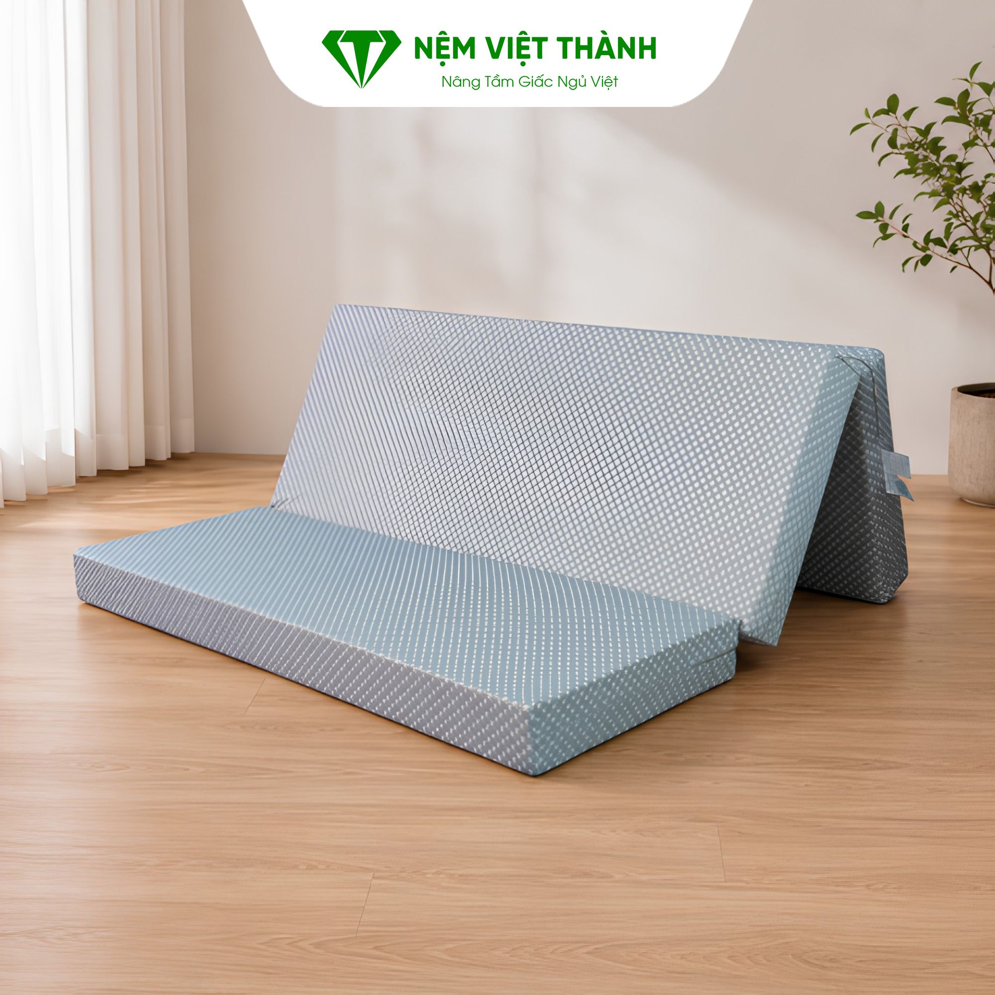 Nệm cao su nhân tạo gấp 3 Nệm cao su nhân tạo gấp 3