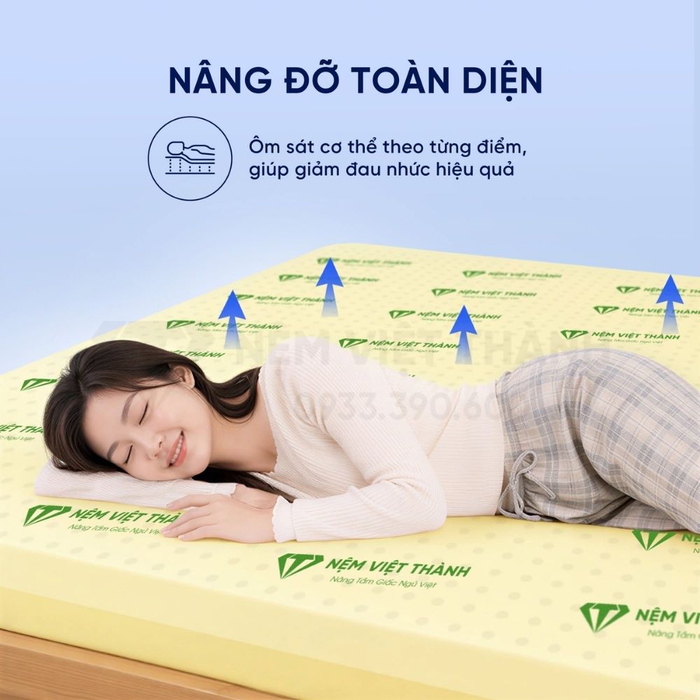 Khả năng nâng đỡ cơ thể toàn diện của nệm