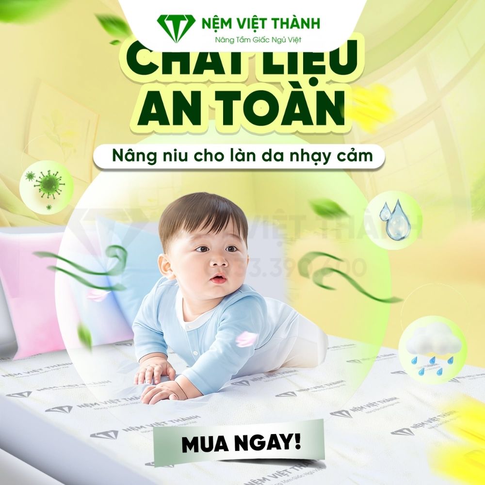 Chất liệu an toàn và kháng khuẩn khi lựa chọn nệm cho trẻ nhỏ Chất liệu an toàn và kháng khuẩn khi lựa chọn nệm cho trẻ nhỏ