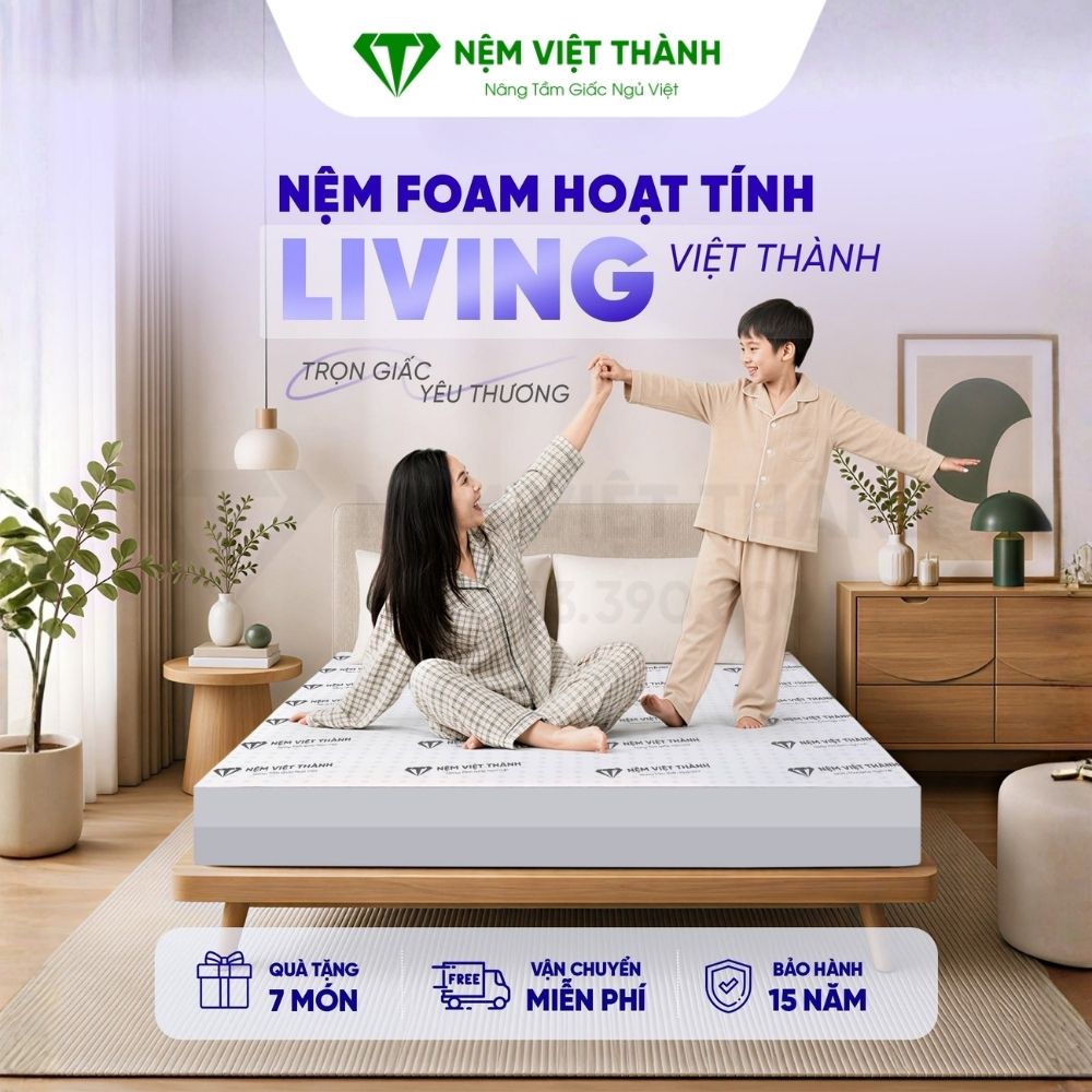 Nệm Việt Thành phù hợp cho gia đình cần nệm cho trẻ nhỏ Nệm Việt Thành phù hợp cho gia đình cần nệm cho trẻ nhỏ