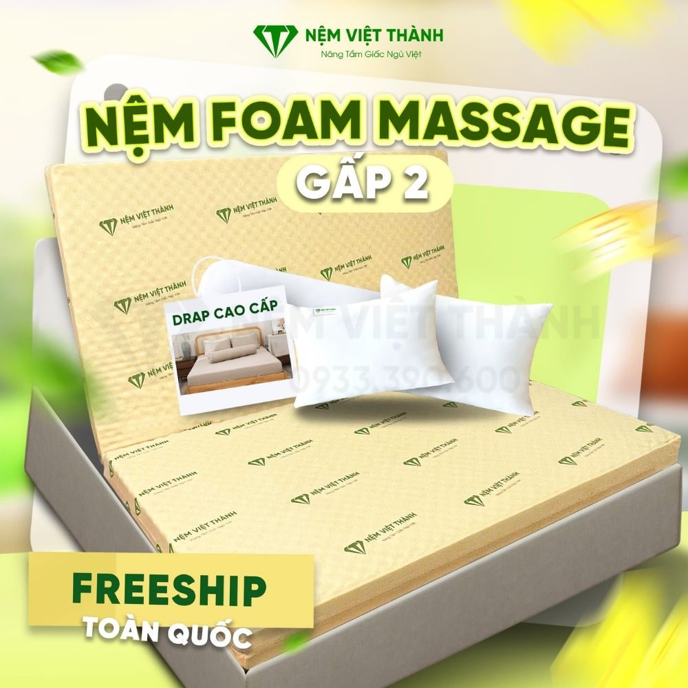 Nệm Foam Massage Gấp 2 Việt Thành Nệm Foam Massage Gấp 2 Việt Thành