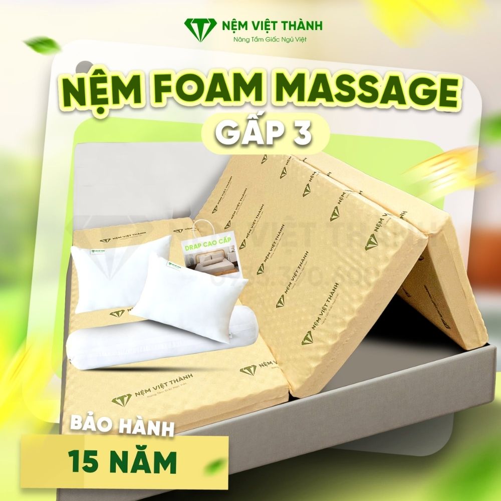 Nệm Foam Massage Gấp 3 Việt Thành Nệm Foam Massage Gấp 3 Việt Thành