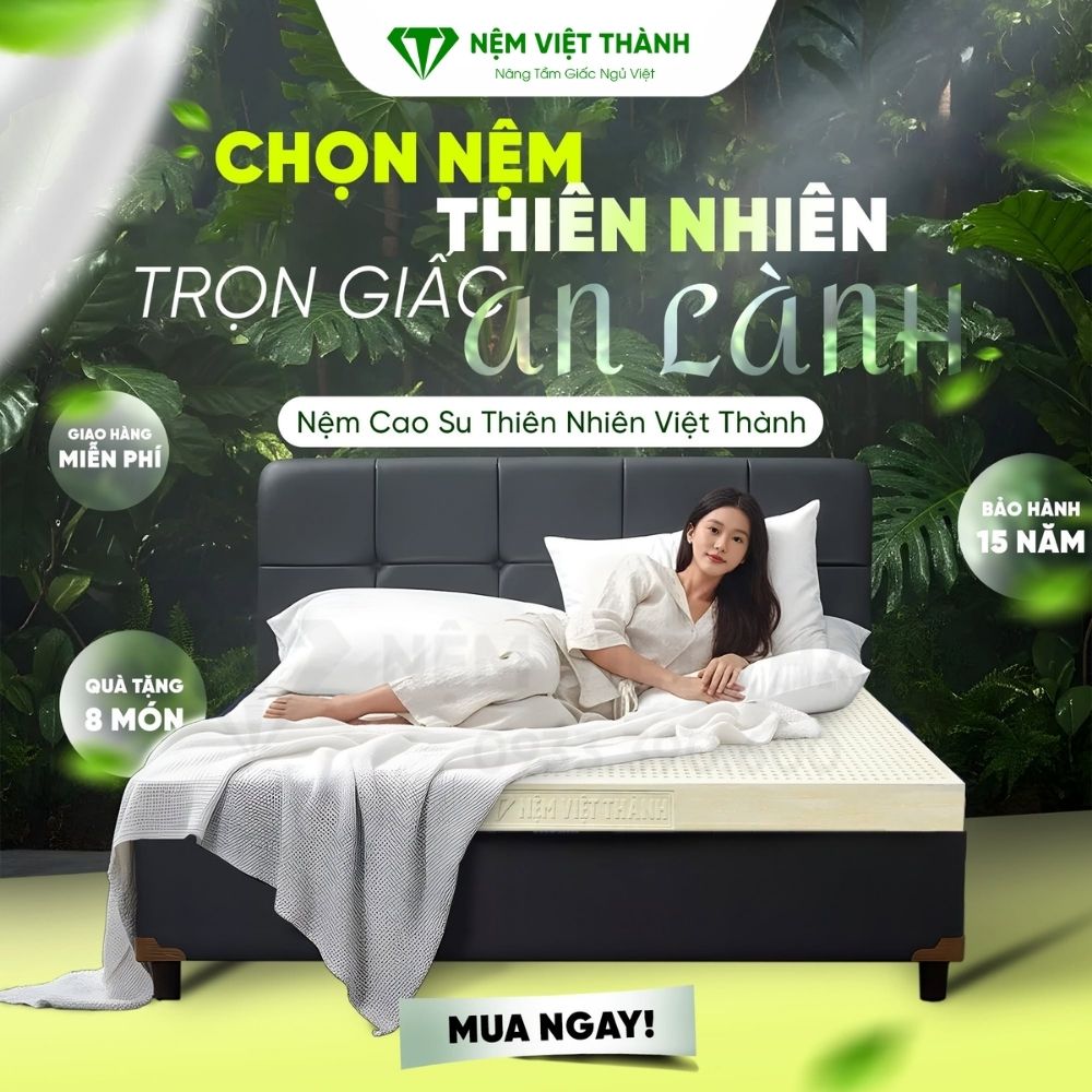 Nệm cao su thiên nhiên Việt Thành Nệm cao su thiên nhiên Việt Thành