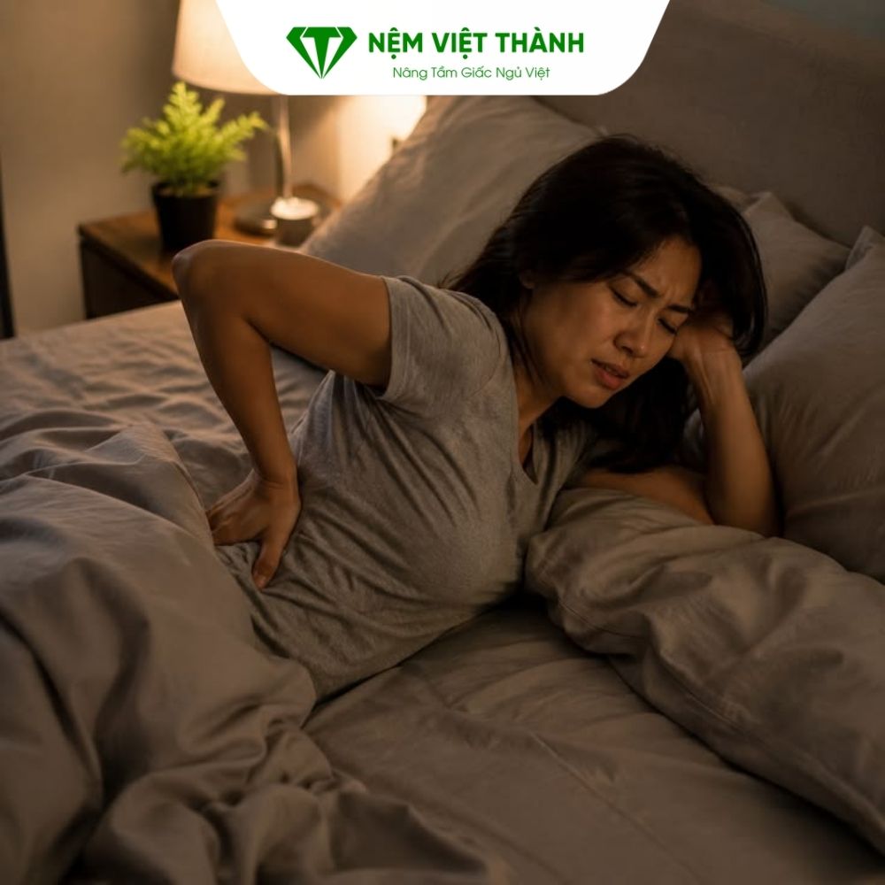 Sử dụng nệm không phù hợp sẽ ảnh hưởng đến cột sống và giấc ngủ