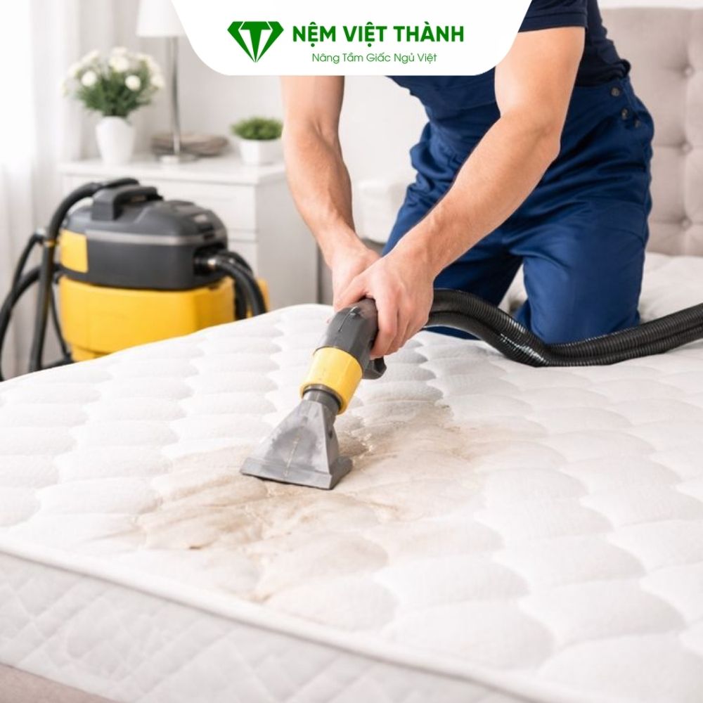 Việc vệ sinh và giặt nệm thường xuyên rất cần thiết Việc vệ sinh và giặt nệm thường xuyên rất cần thiết