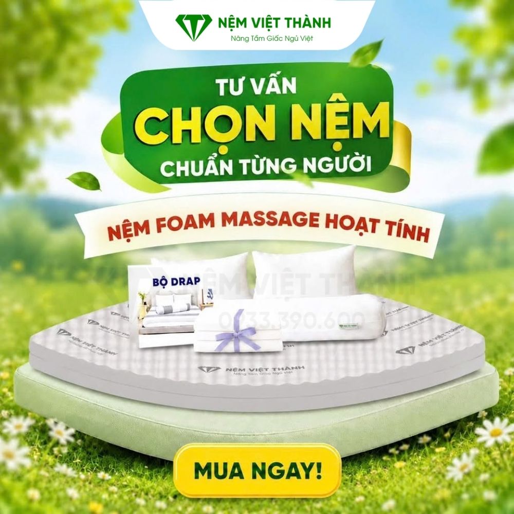 Nệm Foam Massage Hoạt Tính Việt Thành Nệm Foam Massage Hoạt Tính Việt Thành