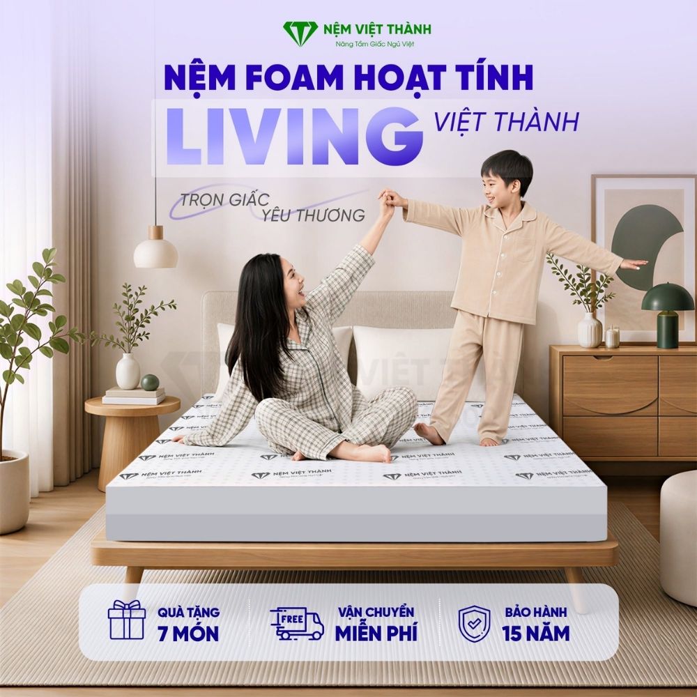 Nệm Việt Thành phù hợp vơi gia đình có trẻ nhỏ