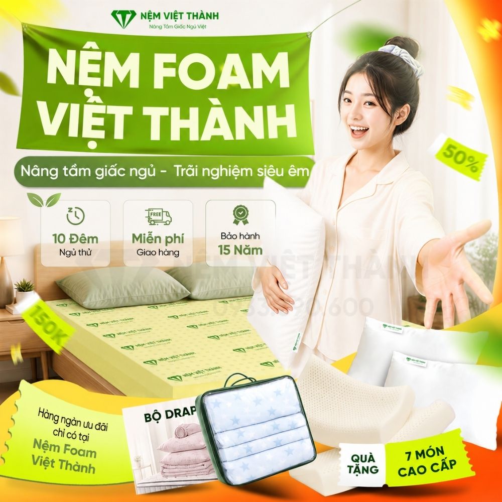 Thương hiệu nệm foam Việt Thành