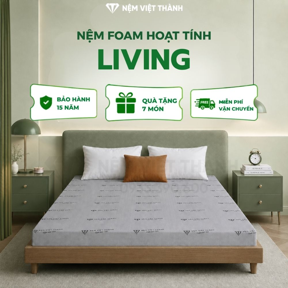 Nệm foam hoạt tính LIVING Việt Thành