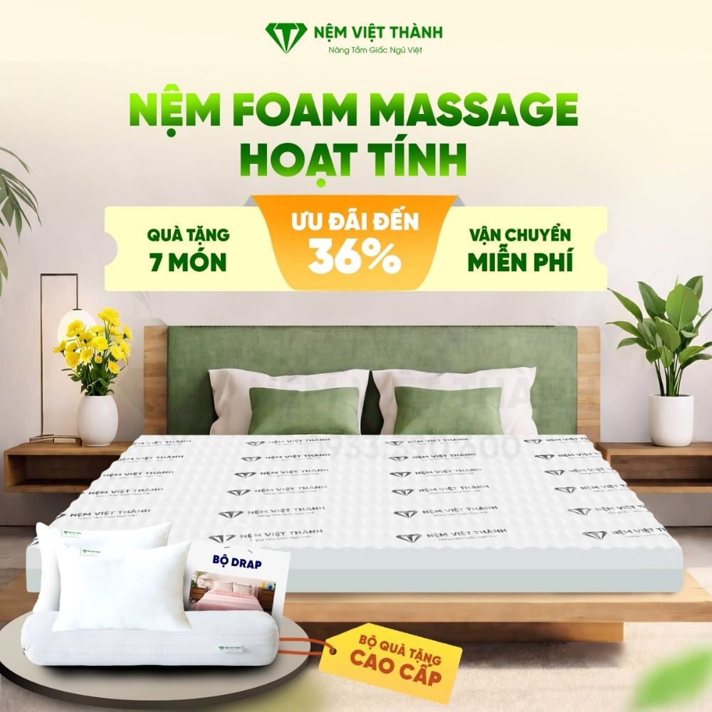 Nệm foam massage hoạt tính Việt Thành Nệm foam massage hoạt tính Việt Thành