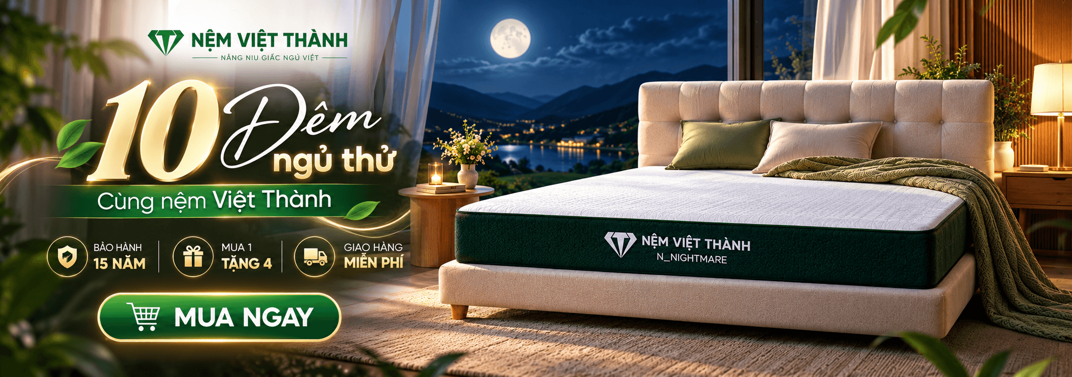 banner 10 ngày ngr thử nệm việt thành