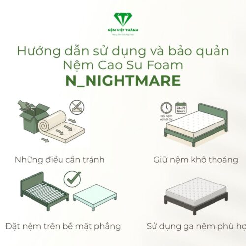 Hướng dẫn sử dụng và bảo quản Nệm Cao Su Foam N_Nightmare