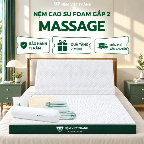 Nệm Cao Su Foam N_Nightmare Massage Gấp 2 Việt Thành