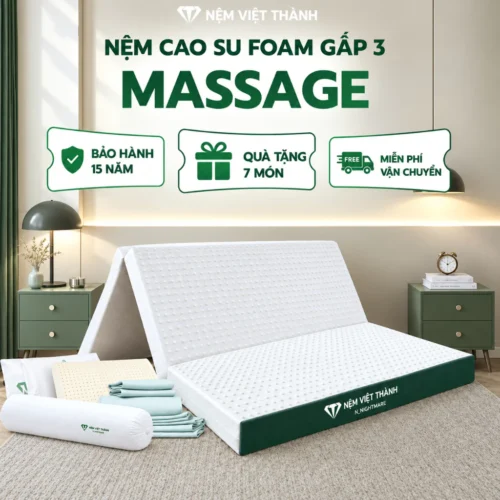 Nệm Cao Su Foam N_Nightmare Massage Gấp 3 Việt Thành