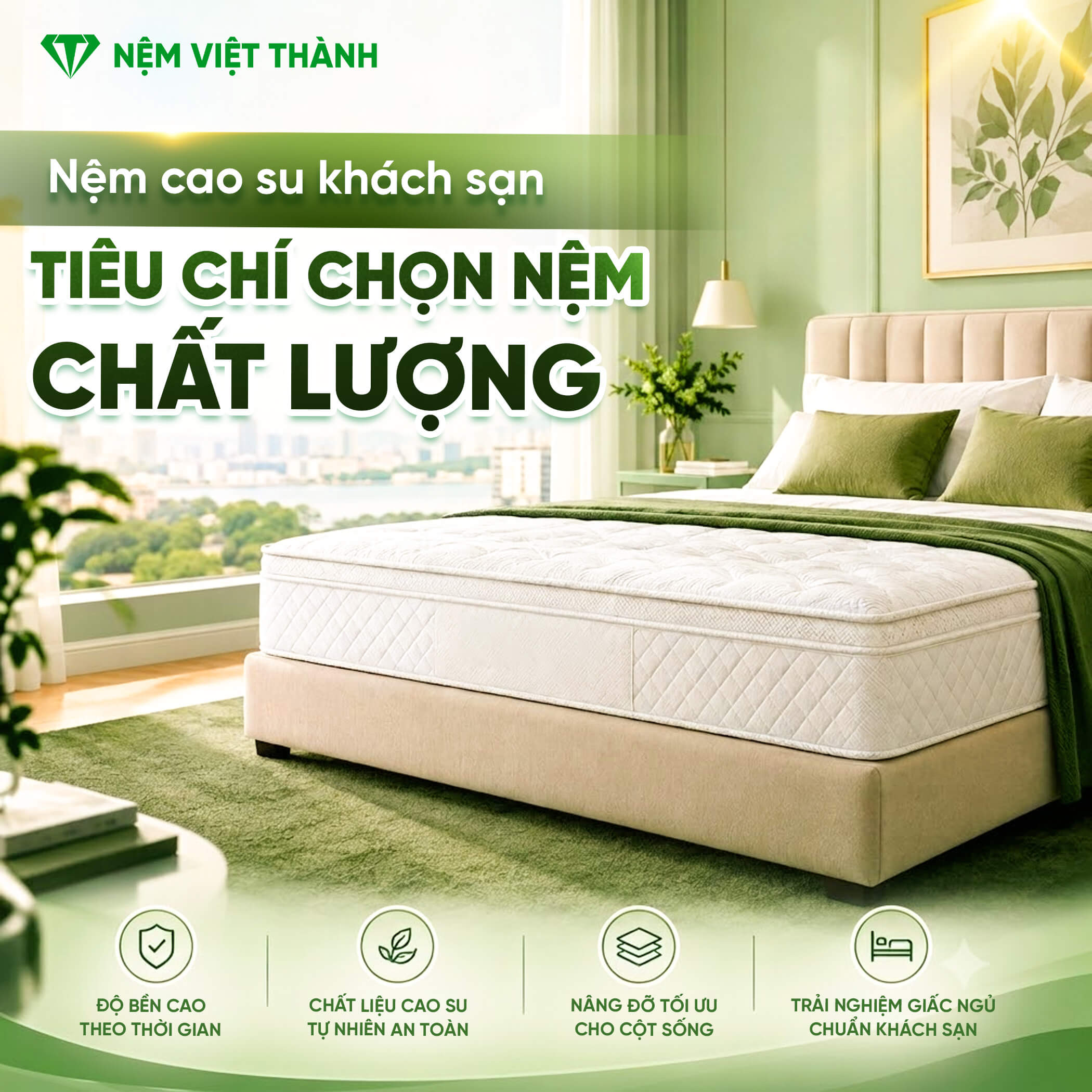 Nệm Cao Su Khách Sạn: Tiêu Chí Chọn Nệm Chất Lượng